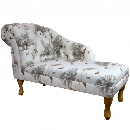 45" Medium Buttoned Chaise Longue - angle