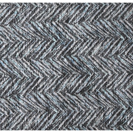 Accento Chevron Blue Steel Fabric