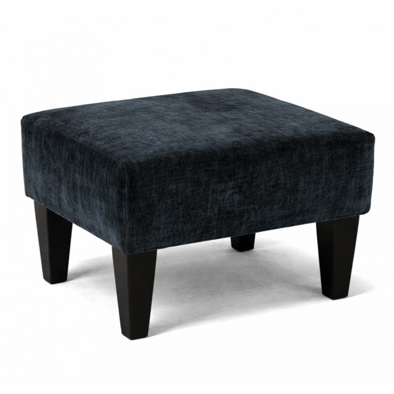 CLEARANCE Large High Back Velvet Armchair with Footstool – Charcoal Wingback Chair | Beaumont