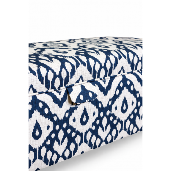 Clearance Storage Bench Stool in Marrakech Ink Fabric
