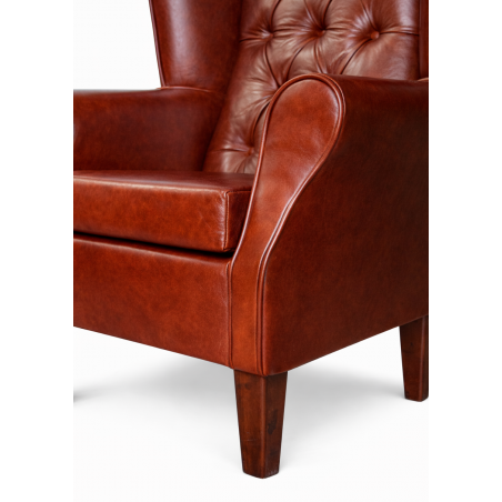 Buttoned Large High Back Chair Detail