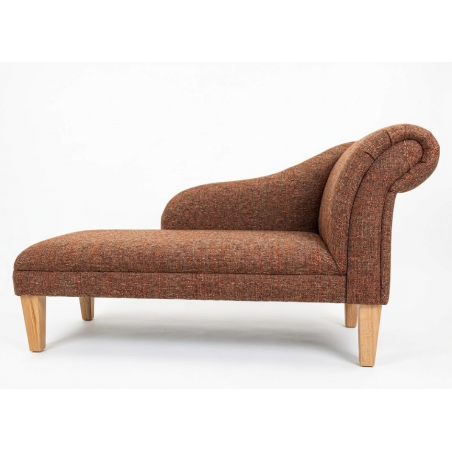 Chaise Longue in  Vulcano Russet Weave Fabric | Beaumont