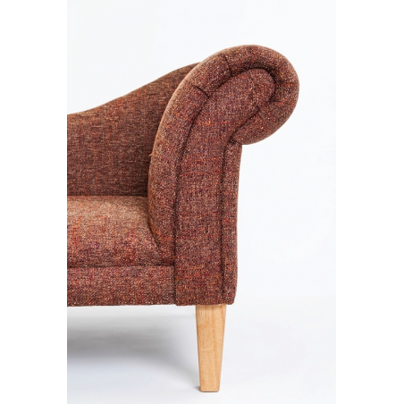 Chaise Longue in  Vulcano Russet Weave Fabric | Beaumont
