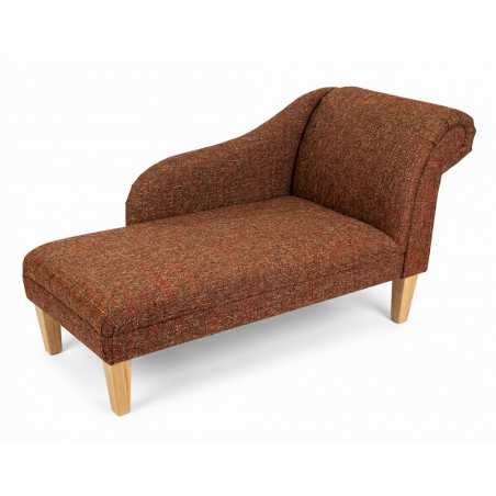 Chaise Longue in  Vulcano Russet Weave Fabric | Beaumont