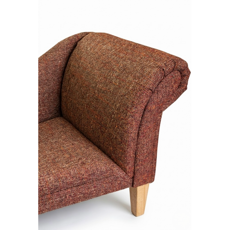 Chaise Longue in  Vulcano Russet Weave Fabric | Beaumont