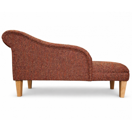Chaise Longue in  Vulcano Russet Weave Fabric | Beaumont