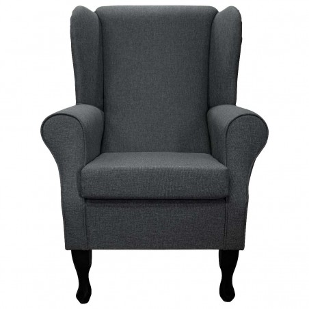 Standard Wingback Westoe Chair in a Dark Grey Sawana Fabric | Beaumont