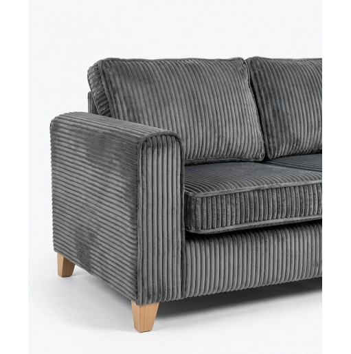 Palma Medium Sofa – Costa Brava Charcoal Striped Faux Fur Fabric