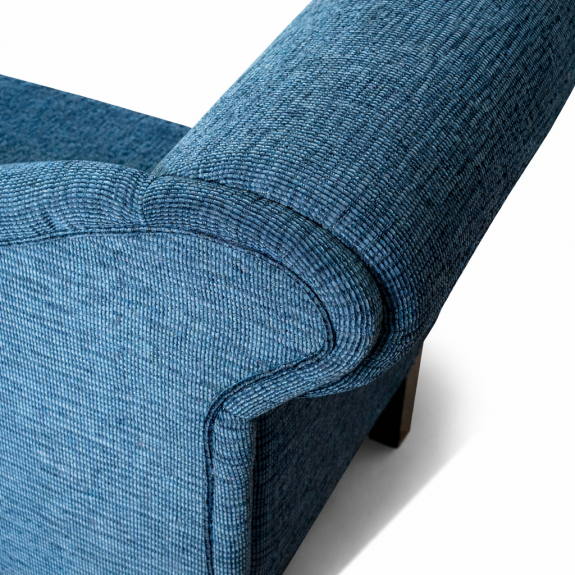 52" Medium Chaise Longue in Napoli Tranquil Weave Fabric