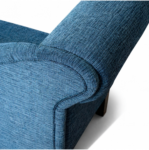 52" Medium Chaise Longue in Napoli Tranquil Weave Fabric