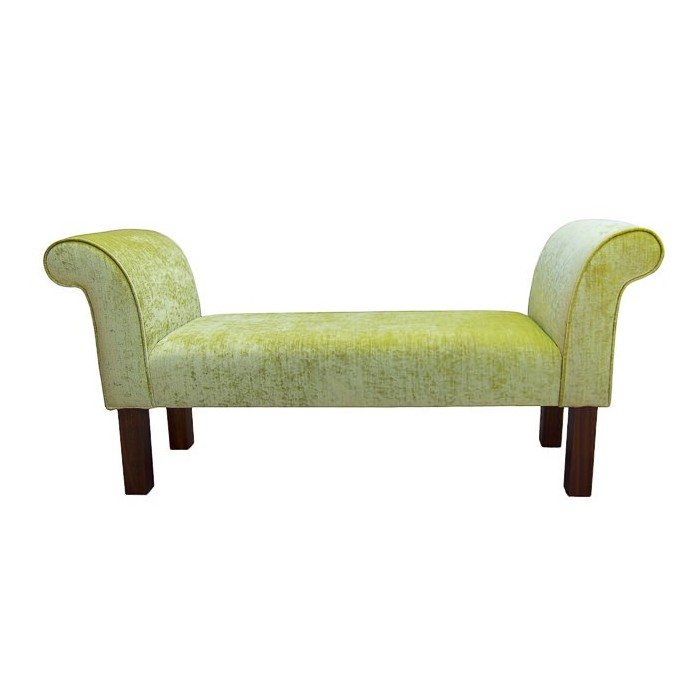 Medium Settle in a Pastiche Slub Lime Fabric - 18020