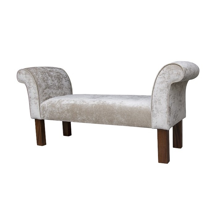 Medium Settle in a Plain Lichen Pastiche Fabric - 18053