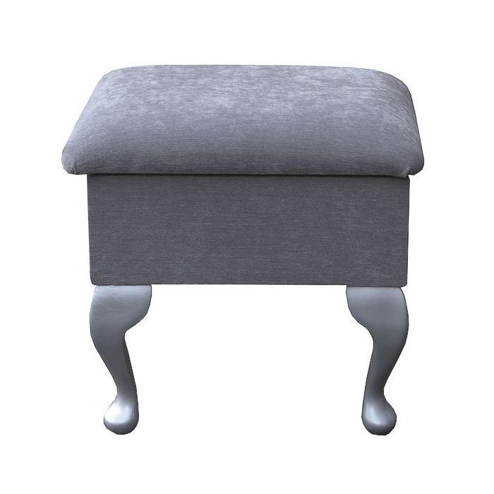 grey velvet stool