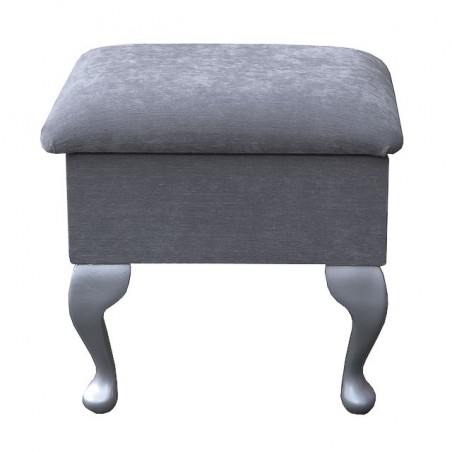 grey velvet stool