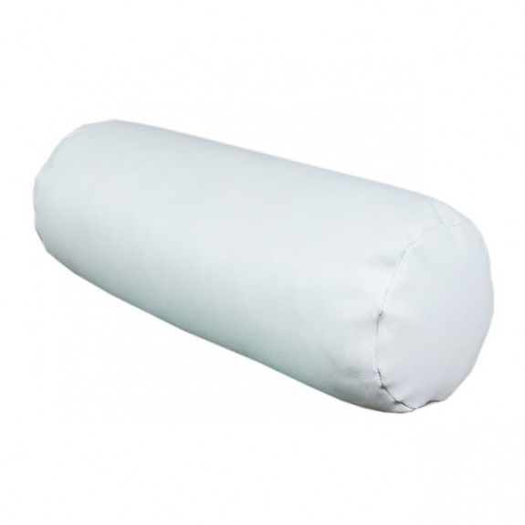 white bolster cushion leather