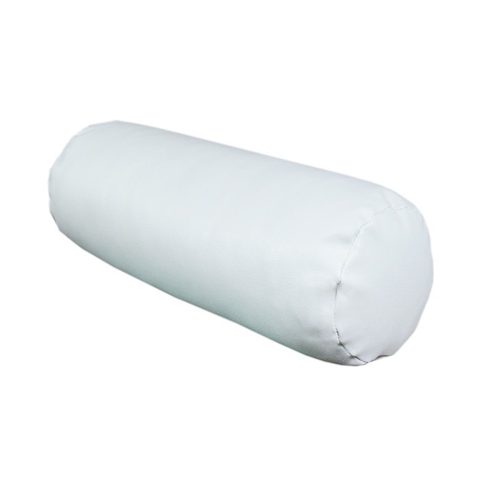 white bolster cushion leather