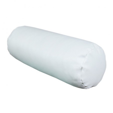 white bolster cushion leather