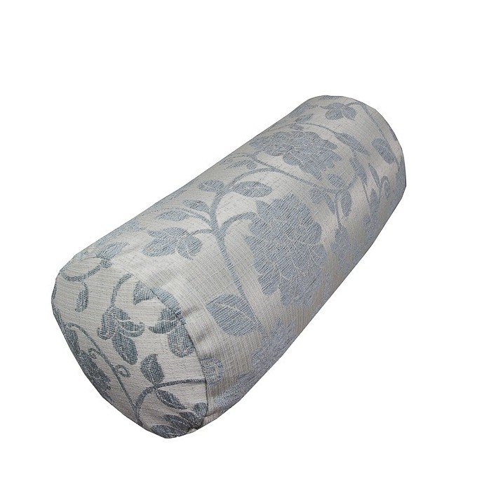 blue floral bolster cushion
