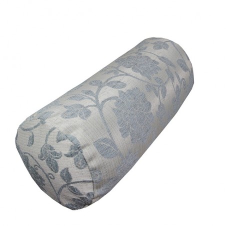 blue floral bolster cushion