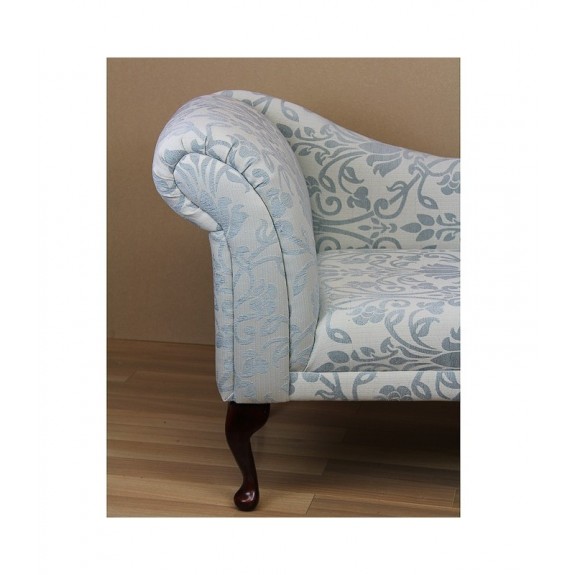 56" Medium Chaise Longue in a Woburn Medallion Blue Fabric