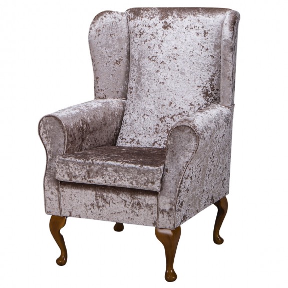Standard Wingback Chair in a Shimmer Mink Fabric | Beaumont