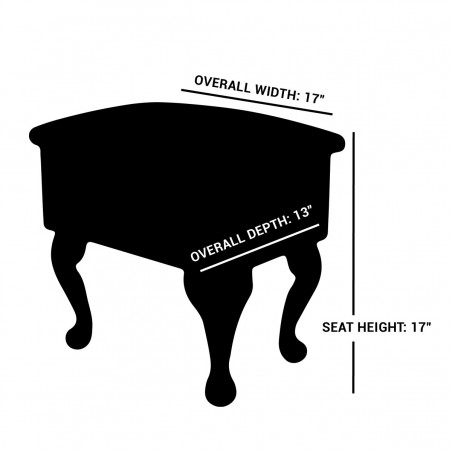 silver dressing table chair dimensions