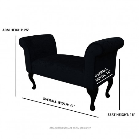 Window Seat in Pastiche Crush Plain Navy Fabric SR18071 | Beaumont