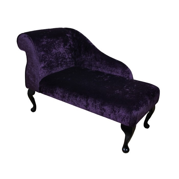 purple crushed velvet chaise lounge