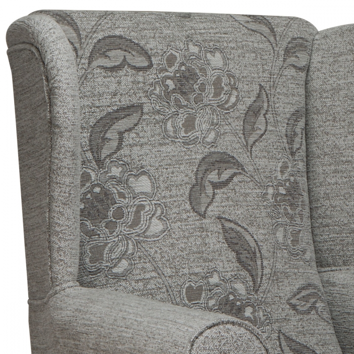 Wingback Chair in a Maida Vale Floral and Plain Fabric | Beaumont