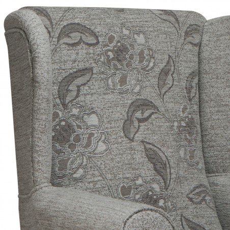 Wingback Chair in a Maida Vale Floral and Plain Fabric | Beaumont