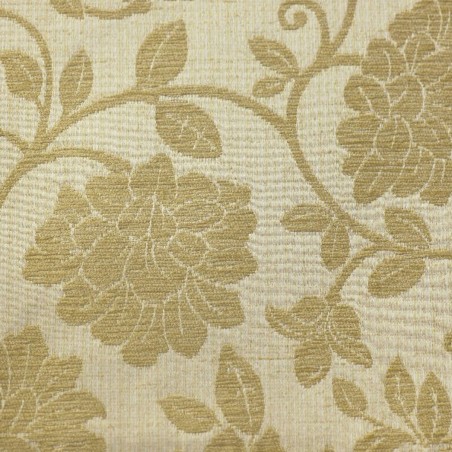 Compact Window Seat in Woburn Floral Gold Fabric SR17070  | Beaumont