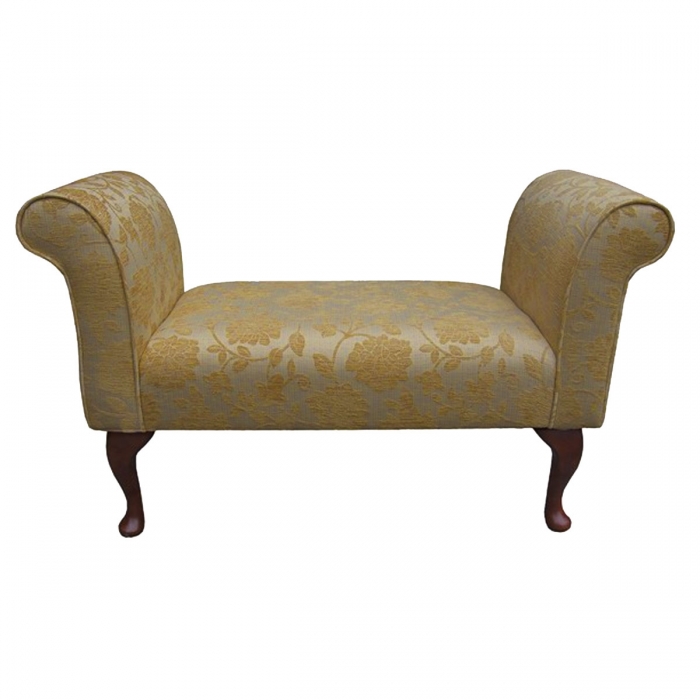 Window Seat in Woburn Floral Gold Fabric SR17050 | Beaumont
