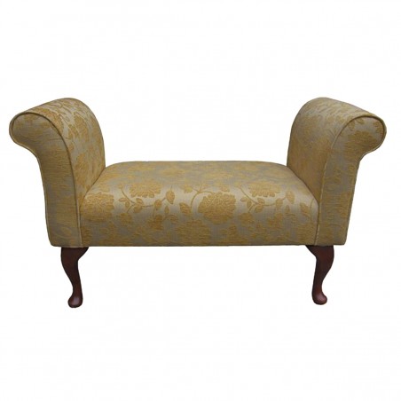 Window Seat in Woburn Floral Gold Fabric SR17050 | Beaumont