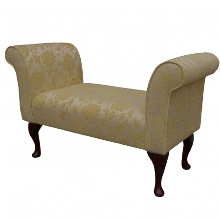 Window Seat in Woburn Floral Gold Fabric SR17050 | Beaumont