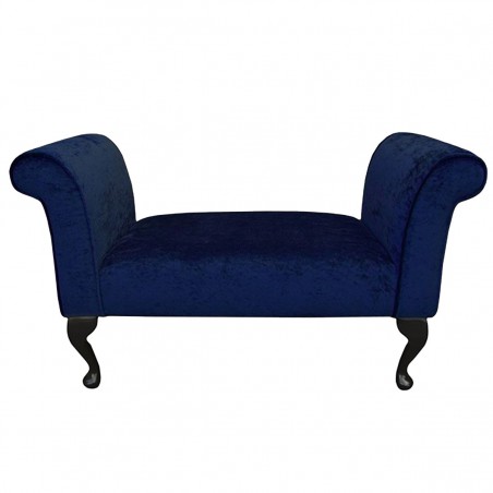 Window Seat in Pastiche Crush Plain Navy Fabric SR18071 | Beaumont