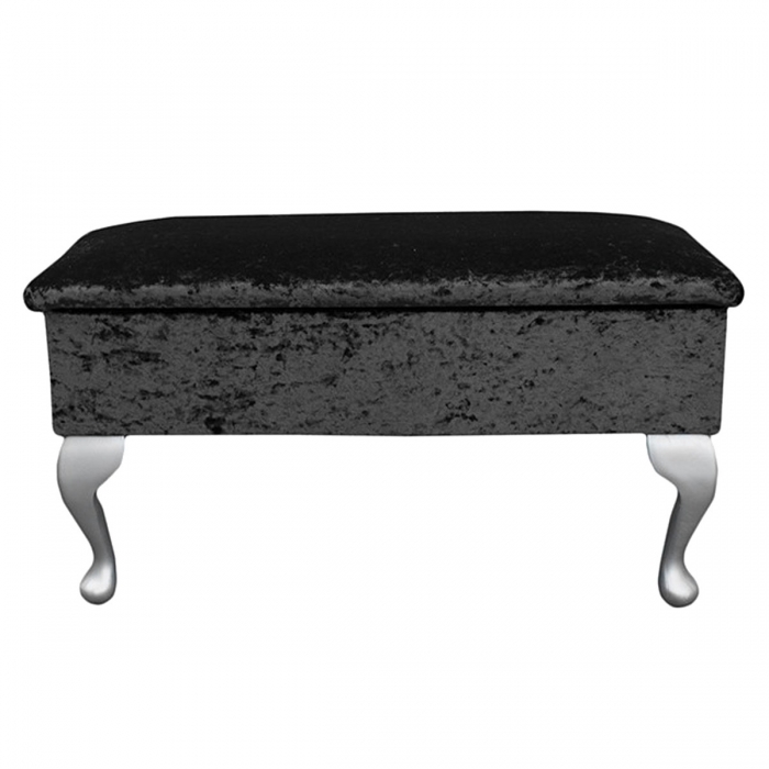medium velvet dressing table stool with storage