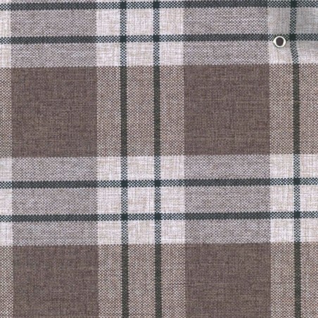 Designer Chaise Sofa in a Kintyre Chestnut Tartan Fabric | Beaumont