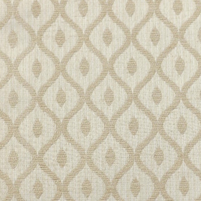 Compact Chaise Longue in Woburn Trellis Beige Fabric SR17082 | Beaumont