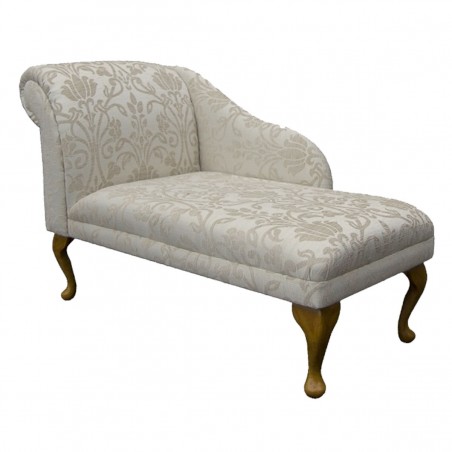 Chaise Longue in a Woburn Medallion Beige Fabric SR17052 | Beaumont