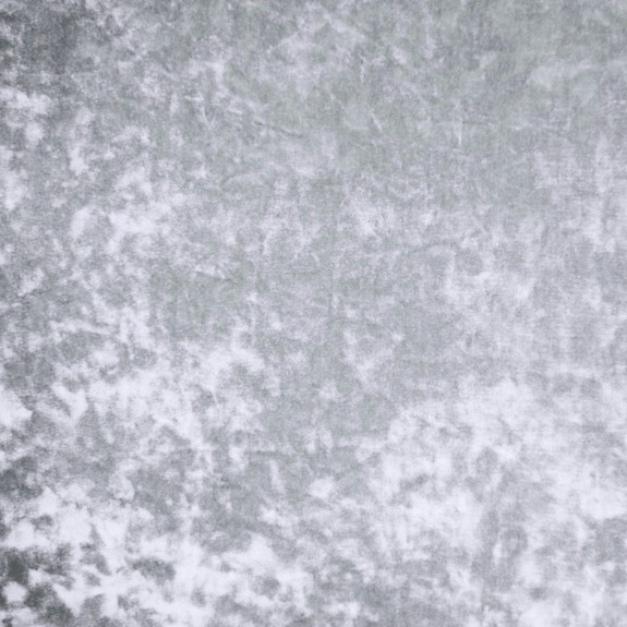 52" Medium Chaise Longue in a Shimmer Silver Crushed Velvet Fabric