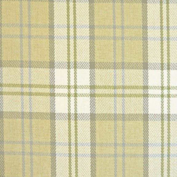 56" Medium Chaise Longue in a Piazza Green Tartan Fabric