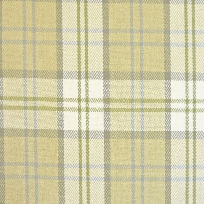 Medium Chaise Longue in Green Tartan Piazza Fabric PIA1631 | Beaumont