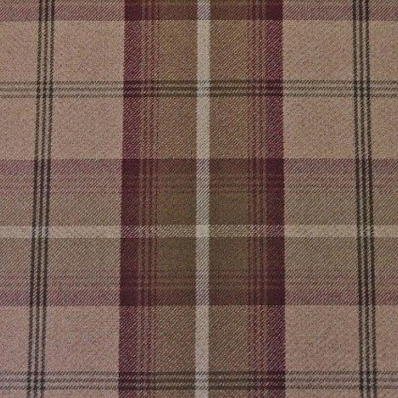LUXE Designer Tub Chair in Balmoral Mulberry Tartan Fabric