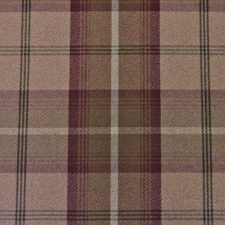 Designer Tub Chair in Balmoral Mulberry Tartan Fabric | Beaumont
