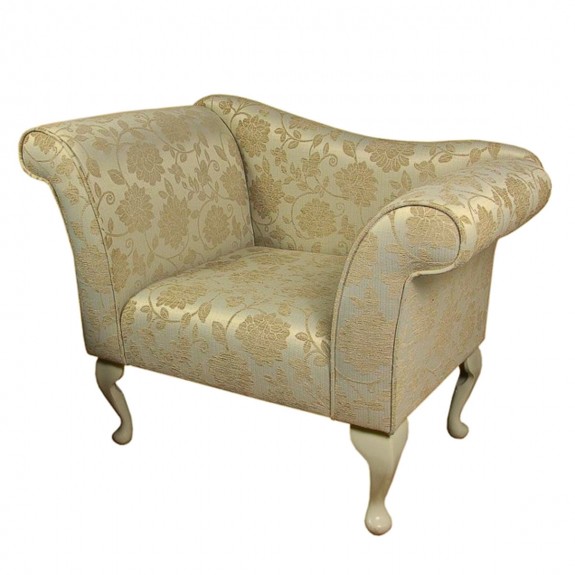 Designer Chaise Chair in Woburn Floral Gold Fabric SR17070 | Beaumont