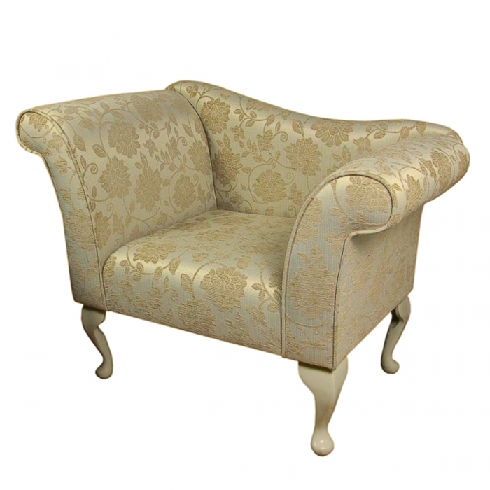 Designer Chaise Chair in Woburn Floral Gold Fabric SR17070 | Beaumont