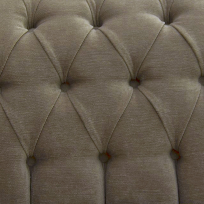 Buttoned Chaise Longue in Pimlico Crush Mink Fabric SR16015 | Beaumont
