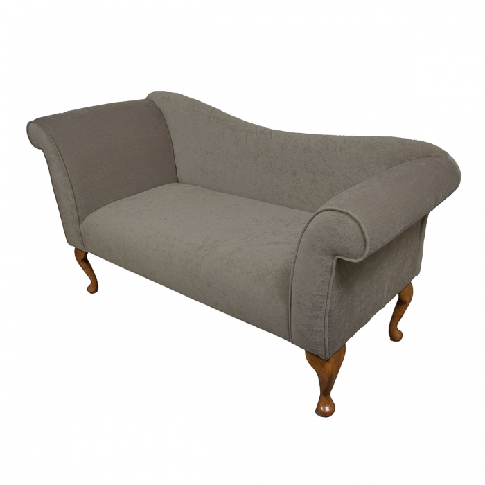 Designer Chaise Sofa in a Pimlico Crush Mink Fabric SR16015 | Beaumont