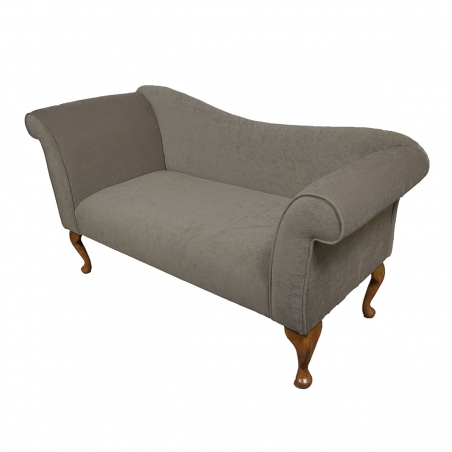Designer Chaise Sofa in a Pimlico Crush Mink Fabric SR16015 | Beaumont