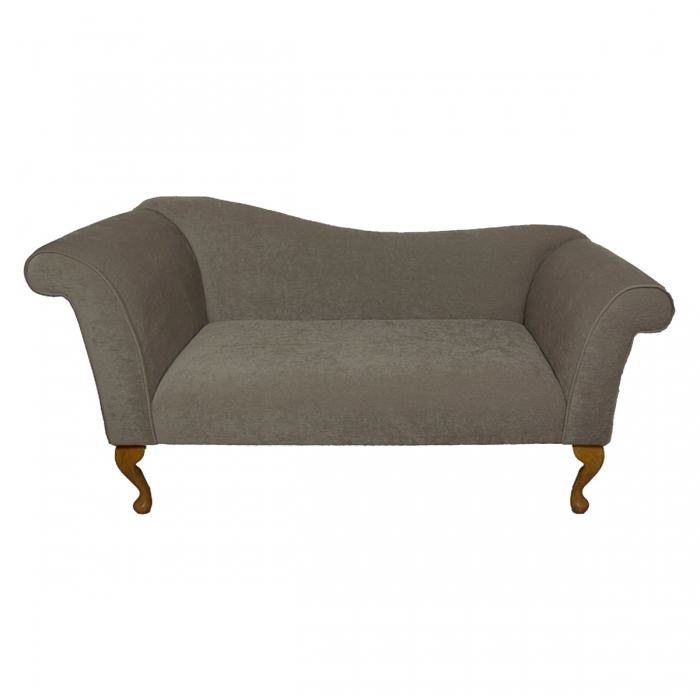 Designer Chaise Sofa in a Pimlico Crush Mink Fabric SR16015 | Beaumont